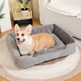 Pet Bed Soft Washable Dog Bed Comfortable Dog Couch Warming Rectangle Dog Bed For Medium, Large, And Small Dogs With Non-Slip Bottom
