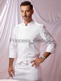 Others Apparel Chef Come for Men and Restaurant Work Uniforms for Women Kitchen Chef Uniform Bakery Waiter Overalls Bartender Jacket x0711