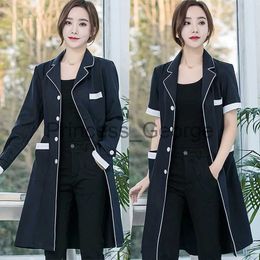 Others Apparel Beauty Salon Work Wear High quality Spa Uniforms Tattooist Work clothing Lab Coat Summer Purple Long Sleeve Scrubs Uniform New x0711