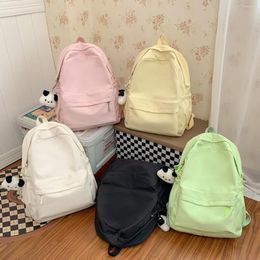 School Bags Cool Fashion Green Waterproof Women Laptop College Backpack Girl Nylon Kawaii Bag Lady Teen Trendy Female Travel Book