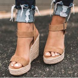 Sandals Ladies Shoes Platform Women Comfortable Wedges High Heels Pumps Sandalas Espadrilles Female Summer Plus Size 43 230711