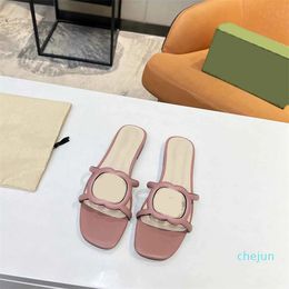 Luxury Slipper slipper slide Women's Interlocking Cut-out Sandals Shoes Lady Flip Flops Slip On Beach Slide Flat Casual Walking Footwear