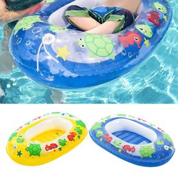 Sand Play Water Fun Baby Inflatable Swimming Ring Toys Child Air Mattresse Summer Outdoors Bathtub Swim Boat Party Decoration 230711