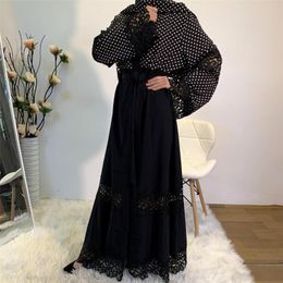 Ethnic Clothing Dubai Abaya Muslim Fashion Handmade Sequins Cardigan Robe Marocain Turkish Islamic Kimono Ramadan Eid