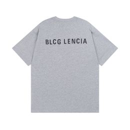 BLCG LENCIA 2023 Summer New 250g 100% Cotton Fabric T-shirt Men High Quality Print Colour Drop Sleeve Loose Tshirts Oversize Tops 2023215