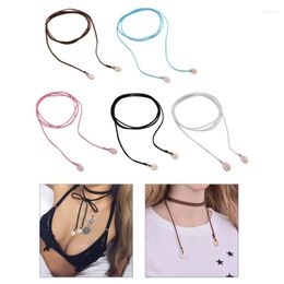 Pendant Necklaces Simple Double Clavicle Chain Hip Hop Adjustable Rope Necklace Y2K Choker Fashion Jewelry Birthday