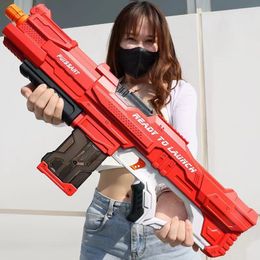 Gun Toys Fully Electric Water Gun Toys Bursts Children High-pressure Strong Charging Energy Water Automatic Water Spray Kids Toy Gun Gift 230711