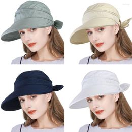Wide Brim Hats Women Ladies Summer Foldable Visor Outdoor Cap Anti-UV Beach Sun Hat