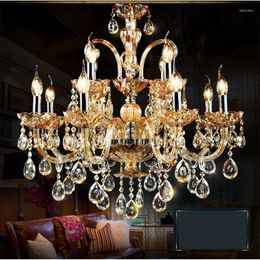 Chandeliers OUFULA Luxury Candle Chandelier Modern Amber LED Lighting Creative Decorative Fixtures For Home Living Dining Room Bedroom