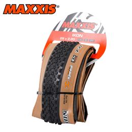 Bike Tires Maxxis Ikon 29x2.2 inches Tubeless(M319RU)Folding 3C MaxxSpeed EXO TR Skinwall Black Brown Dual EXO TR OF BICYCLE MTB 26 27.5 29 HKD230712