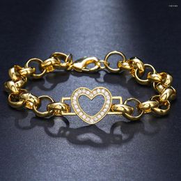 Bangle Internet Celebrity Simple Romance Heart Zircon Bracelet Elegant Date Party Valentine'S Day Gift Fashion Banquet Jewellery