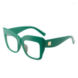 Sunglasses Cubojue Red Green Reading Glasses Women Oversized Eyeglasses Frame Female Square Spectacles For Prescription Anti Blue Light