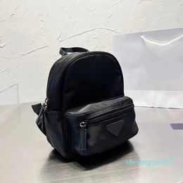 Backpack Designer bags Nylon Shoulder Bags Classic Unisex Handbags Black Triangle Sign Metal Zipper Multi Pockets Schoolbag