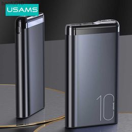 USAMS Power bank 10000mah Portable External Battery Charger Digital Display Powerbank For Xiaomi Huawei iPhone 12 pro Max 11 8 L230712