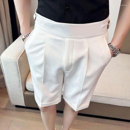 Men's Shorts Arrived Casual Pants Short Solid Colour Micro-elastic Slim Fit Black White Coffee 2023 Size 29-36