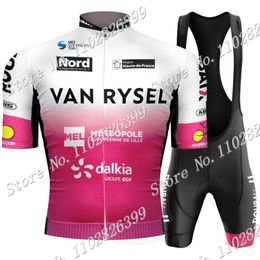 Cycling Jersey Sets Van Rysel - Roubaix Cycling Jersey Set France Clothing Short Sleeve Road Bike Shirts Suit MTB Shorts Wear Maillot Ropa 230712