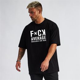 Men's T Shirts Oversize Fitness Training Short Sleeved Simple Breathable Loose Polyester T-shirt