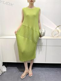 Casual Dresses YUDX High-quality Miyake Tank Dress Irregular Pleated Skirt Summer 2023 Comfortable Simple Fashion Niche Design