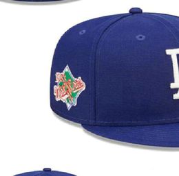 2023 Men's Baseball Fitted Hats Classic Black Colour Hip Hop LOS ANGELES Sport Full Closed LA Design Caps Chapeau 05 Stitch Heart " Series" " Love Hustle Flowers