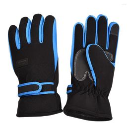 Cycling Gloves Men Sports Full Finger Winter Adjustable Riding Adult Waterproof Wear Resistant Outdoor Elastic Thicken Skiing