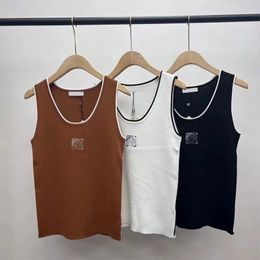 Women's Knits Tanks summer Retro Knit Sleeveless Sweater Classic quality elastic Horizontal stripe High elasticity 40-60KG