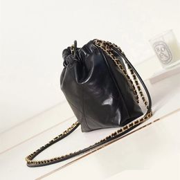 Evening Bags 2023 calfskin plaid leisure shopping bag feel soft and delicate pull rope fitting with shoulder comfort crossbody 230711