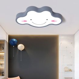 Ceiling Lights Smile Cloud Lamp For Kids Bedroom Decor Dimming Led Light Simple Modern Living Room Baby Nursery