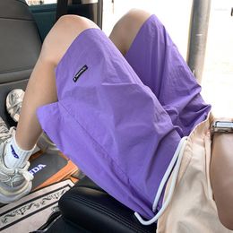 Men's Pants Dopamine Shorts For Summer Thin Ice Silk Quick Drying With A Sense Of Design Niche Split Casual Sports Capris