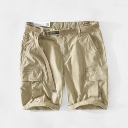 Men's Shorts T119 Summer Classic Solid Color Cargo For Men Military Style Multiple Pockets Outdoor High Quality Cotton Male Pants