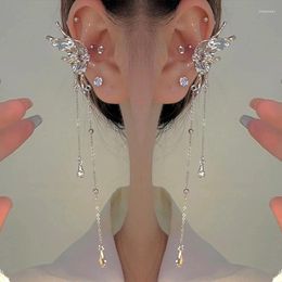 Backs Earrings No Ear Piercingins Bone Clip Hanging Summer Super Fairy Elf Butterfly Fringe Female High-End Feeling