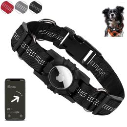 Dog Collars ZOOBERS Heavy Duty Collar GPS Tracker Protective Case WaterProof Reflective Medium Large Dogs Anti Lost Positioning