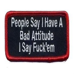 People Say I Have A Embroidery Patch Sew On Embroidered Patches for Jackets Iron on Clothing Embroidery Patch 302x