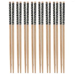 Chopsticks Bamboo Reusable Japanese Style Chopstick 8 Pairs Safe Slip Resistant For Restaurant Home