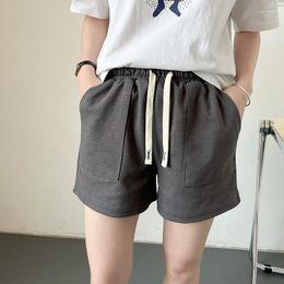 Women's Shorts Sports Summer Wear 2023 Cotton High-waist Pants Loose Korean Version Casual Large Size Wide-leg Trend