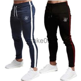 Calça masculina de alta qualidade Sik Silk marca calças de poliéster fitness calças casuais para treinamento diário fitness calças jogging esportivas casuais J230712