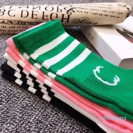 2023-Stripe Women Socks Textile Cotton Designer Long Sock Simple Classic Style Sports Socks Fashion Accessories