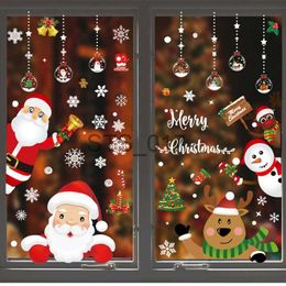 Other Decorative Stickers 2022 Navidad Decor 1set Christmas Window Sticker Pattern Xmas Noel Gifts Christmas Decorations for Home Ornaments New Year 2023 x0712