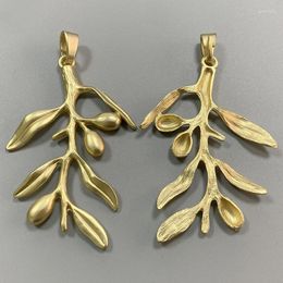 Pendant Necklaces 1pc MaGold Color Large Leaf Branch Charms Pendants For DIY Necklace Jewelry Making Findings Accessories 96x60mm