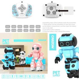 RC Robot Intelligent Remote Control Robot With Recording Magic Voice Can Music Dancing Walk Smart Follow Function Toy Kid Adult Gifts RTR 230712