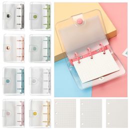 Notepads Creative 3 Hole Looseleaf Refill Notebook Cover Mini File Folder Hand Account Diary Ring Binder Inner Pages Diary Book Portable 230712