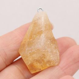 Pendant Necklaces Natural Semi-precious Stone Yellow Fine Bud Charm For Jewelry Making DIY Elegant Necklace Bracelet Accessories Wholesale