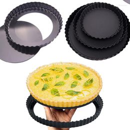 Baking Moulds Nonstick Quiche Pan Removable Base Pizza Cake Pie Bake Mould Round Aluminium Alloy Pastry Pudding Kitchen Bakeware