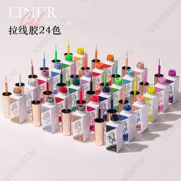 Nail Polish 12 24 36 Colors Pull Line Gel P otherapy For DIY Painting Hook Manicure Special Art Supplies Brushed 230712