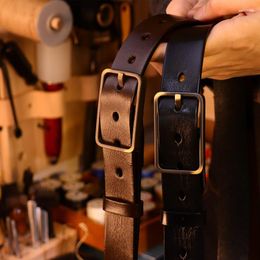 Belts 3.5CM Width For Men High Quality Cow Genuine Leather Luxury Vintage Designer Pin Buckle Ceinture Mens