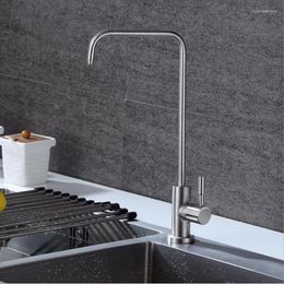 Kitchen Faucets Faucet Stainless Steel Single Handle Mixer Sink Tap Curved Cold Water Bathroom Basin Deck Mount