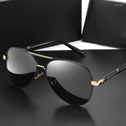 Sunglasses High Quality Pochromic Polarized Men Pilot Vintage Sun Glasses Women Driving Eyewear Goggles Gafas De Sol UV400