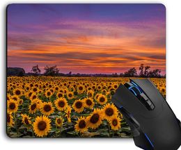 Mouse Pad,Sunflowers Field Sunset Computer Mouse Pads Desk Accessories Non-Slip Rubber Base,Mousepad for Laptop Mouse