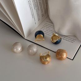 Dangle Earrings S925 Silver Needle Simple Delicate Round Ball Ear Buckle For Women Girls Fashion Colourful Geometric Jewellery