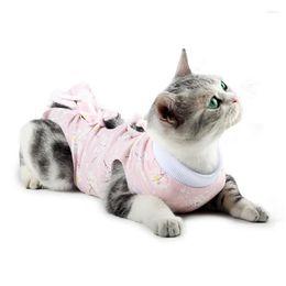 Cat Costumes Sterilisation Vest Postpartum T Shirts Spring Summer Gowns Anti-Licking Clothes Breathable Cats Wean Suit