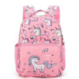 School Bags Children's School Bag Cartoon Fashion Unicorn Waterproof Backpack Kindergarten 1-3 Year Old Baby Nylon Animal Backpack 230712